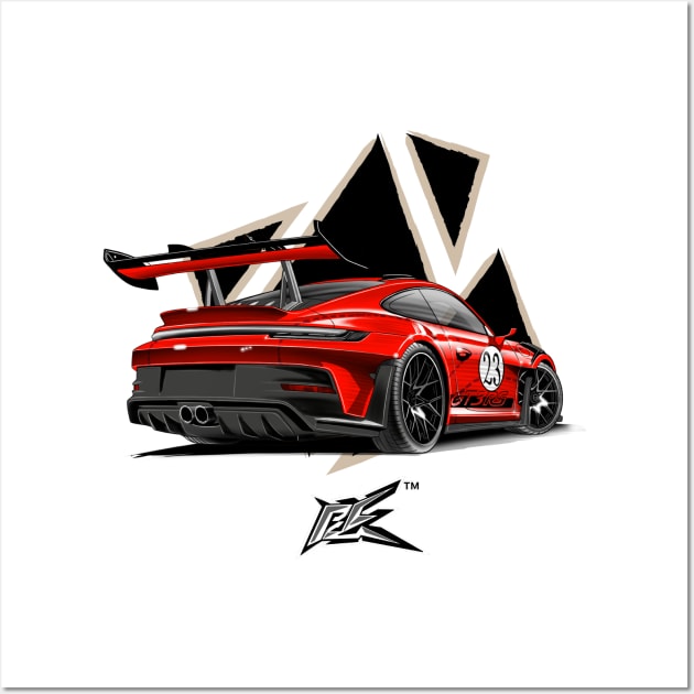 porsche 992 gt3rs Wall Art by naquash